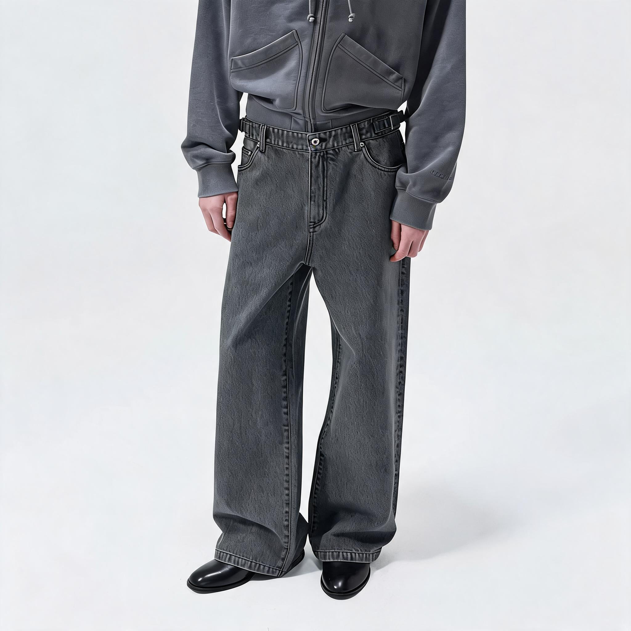 14Oz Turkish Washed Denim Straight Pants