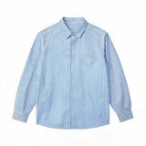 Blue White Striped Pocket Shirt