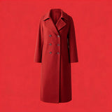 Double Breasted Long Trench Coat