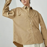 Split Pocket Basic Cotton Shirt