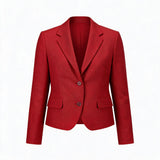 Short Two-Button Merino Wool Blazer