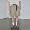 Magnetic Belted Elastic Multi-pocket Shorts