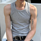 Stretchy Fitted U-Neck Tank Tops