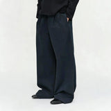 Natural Wash Double Pleated Loose Pants