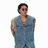 Wild West Washed Denim Vest