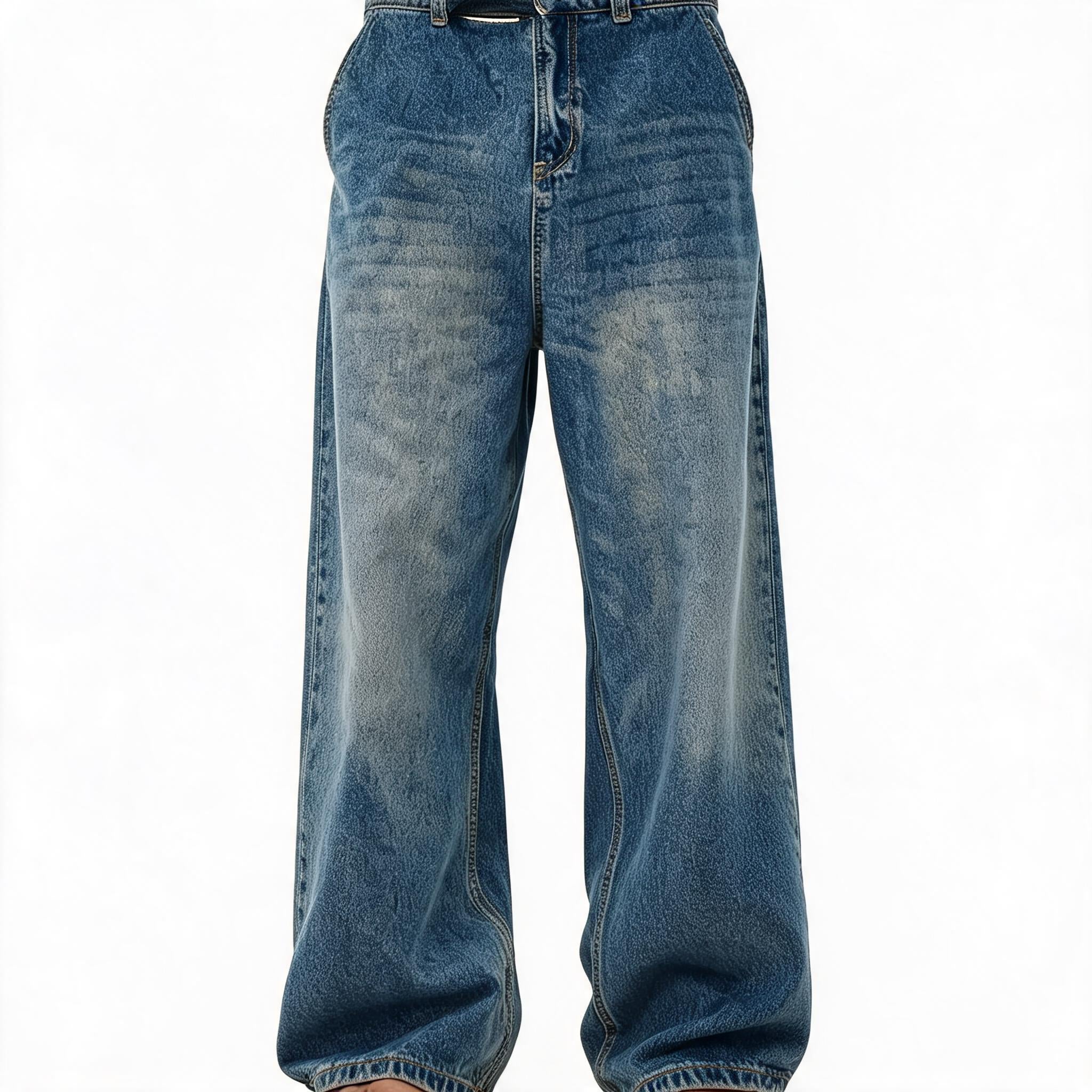 Unisex Vintage Wide Leg Jeans