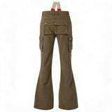 Men's Loose Multi-pocket Flare Cargo Pants