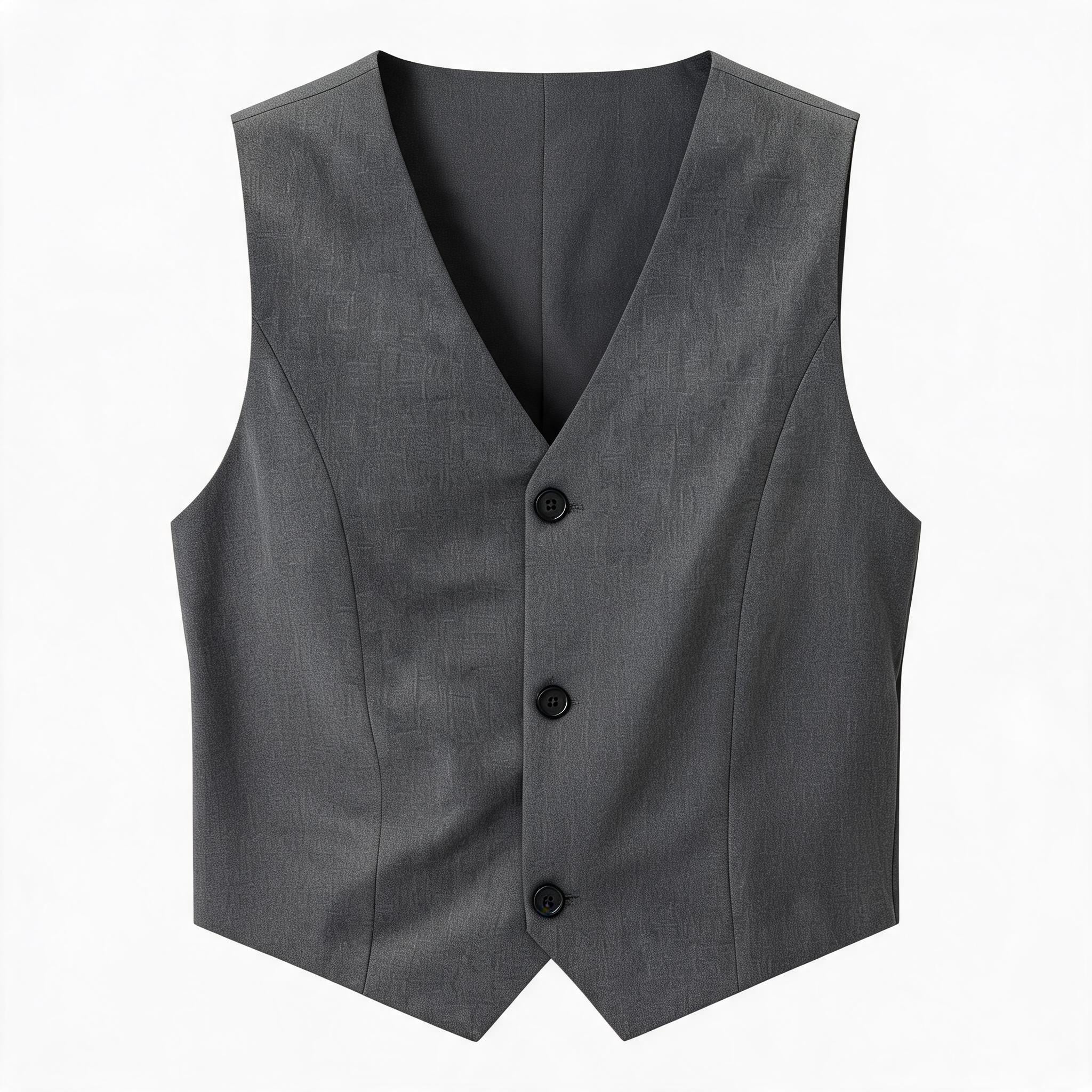 Vintage Sleeveless Grey Suit Vest