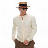 Solid Merino Wool Slim Cardigan