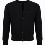 Solid Merino Wool Slim Cardigan
