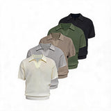Polo Collar Ice Silk Knit Tees