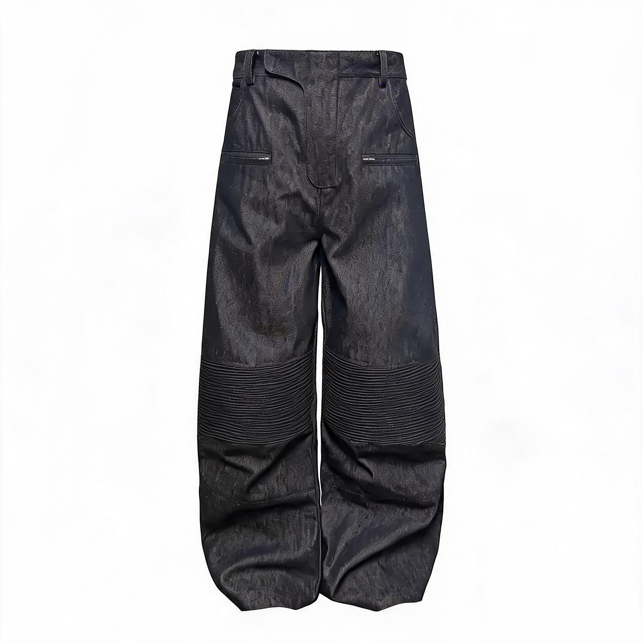 Washed Wide Leg Straight Denim Jeans