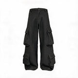 Knotty Curved Multi-Pocket Cargo Pants