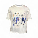 Printed Short-sleeve Tee with Tencel Wool