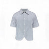Curved Stripe Short Sleeve Shirt