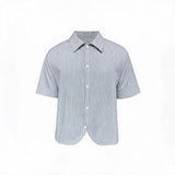 Curved Stripe Short Sleeve Shirt