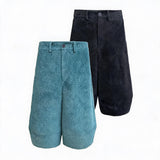Loose Casual Twill Cropped Shorts