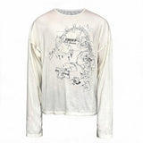 Piano Print Long Sleeve Top