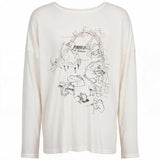 Piano Print Long Sleeve Top