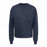 Distressed Dalmatian Print Long Sleeve