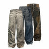 Scratched Washed Jeans With YKK Zipper