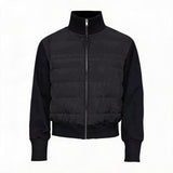 Lightweight Ribbed Stand Collar Down Jacket