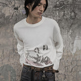 Rock Print Waffle Long Sleeve