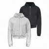 Drawstring Two-tone Raglan Cotton Hoodie
