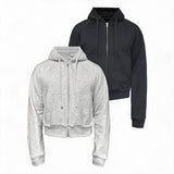 Drawstring Two-tone Raglan Cotton Hoodie