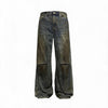 Distressed Cut Splatter Jeans
