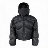 Duck Down Jacket With Removable Mask
