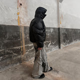 Duck Down Jacket With Removable Mask