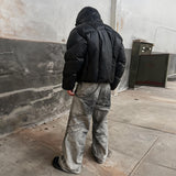 Duck Down Jacket With Removable Mask