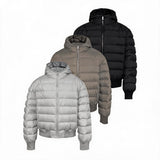 Multi-color Loose Quilted Hooded Down Jackets