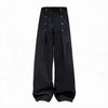 Pleated Wool Resin Button Pants