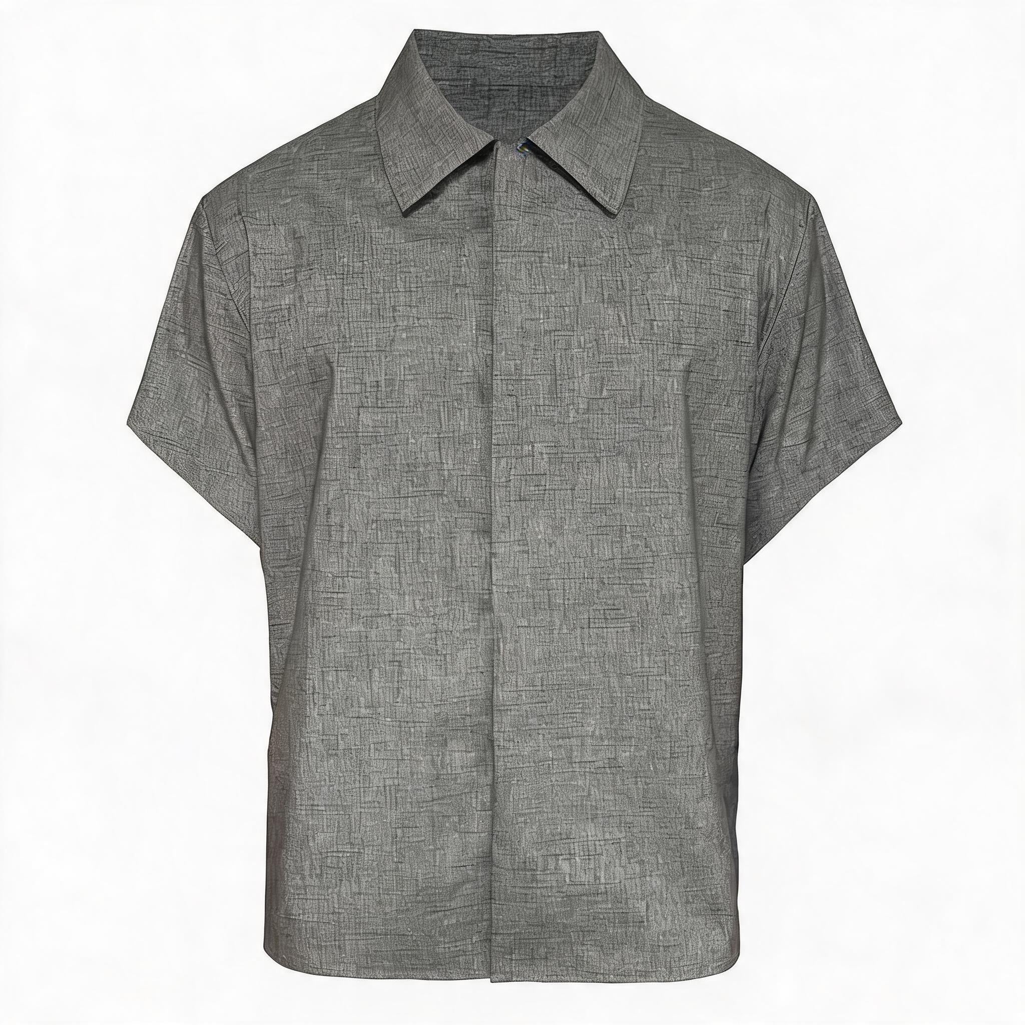 Ruffled Collar Cotton Linen Buttoned Shirt