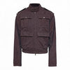 Frost Purple Washed-Brushed Multi-pocket Work Jacket