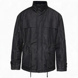 Drawstring High Neck Loose Padded Parka