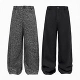 Loose Pleated Wool Pants