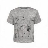 Couple Print Fitted Wool Blend Tee