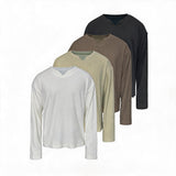 Cropped V-Neck Jacquard Sweatshirt