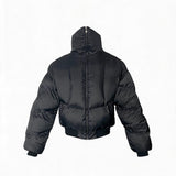 Men's Black Cross Armoured Down Coat