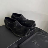 5cm Heightened Horsehair Leather Derby Shoes