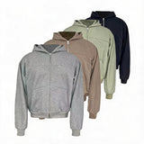 Deconstructed Boxy Fit Zip Hoodie
