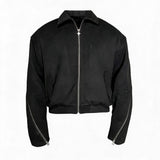 Men's Double Zipper Wool Jacket