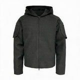 Black Hooded Zip Bee Keeper Jacket