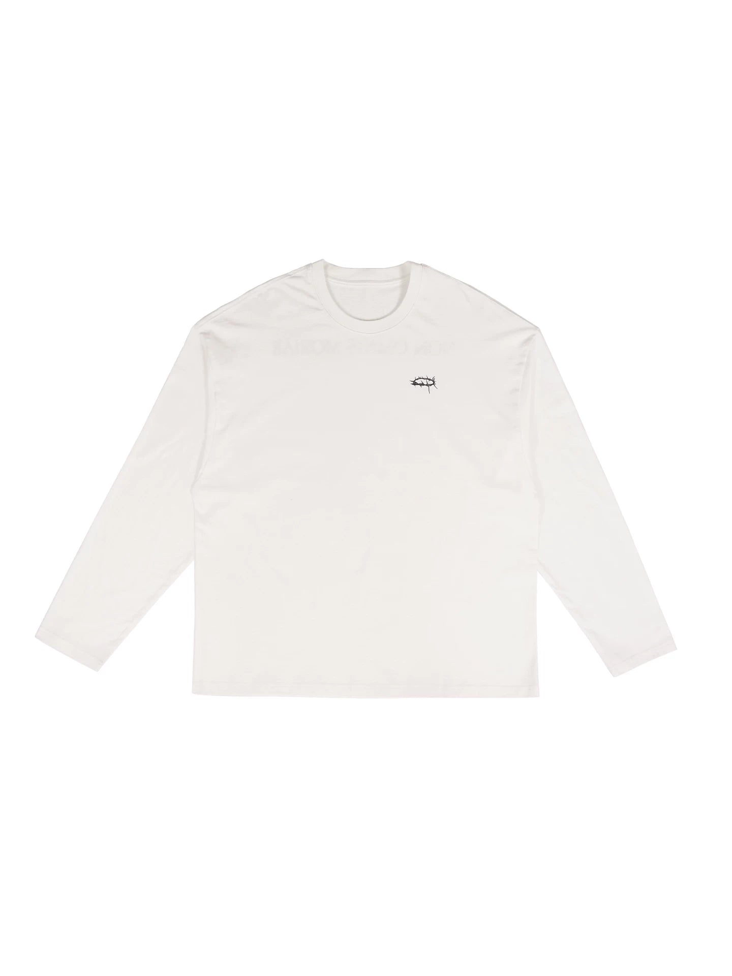 White Thorn Printed Long Sleeve Tee