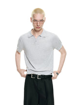 Loose V Neck Knit Summer Tee