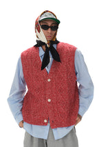 Wool Blend Vintage Knit Vest