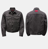 Washed Grey Boxy Denim Jacket